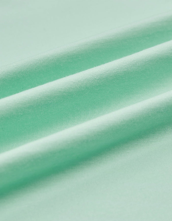 Mint Green Blended Fabric Off Shoulder Twisted Slit Maxi Dress