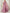 Pink Chiffon One Shoulder Ribbon Slit Maxi Dress