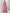 Pink Chiffon One Shoulder Ribbon Slit Maxi Dress