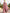 Pink Chiffon One Shoulder Ribbon Slit Maxi Dress