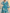 Blue Chiffon V-Neck Printed Maxi Dress