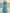 Blue Chiffon V-Neck Printed Maxi Dress