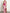 Pink Floral Satin One Shoulder Slit Foundation Maxi Dress