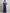 Navy Blue Sequined Lace Chiffon Maxi Dress