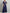 Navy Blue Sequined Lace Chiffon Maxi Dress