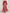 Rose Pink Chiffon Printed V-Neck Fitted Waist Maxi Dress