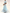 Sky Blue Chiffon Floral Print Maxi Dress