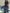 Navy Blue Ink-Print Chiffon Maxi Dress