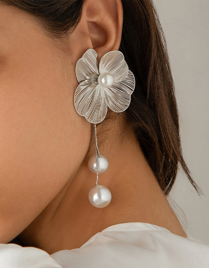 3D Ginkgo Flower Earrings