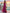 Rose Pink Off Shoulder Bow Slit Chiffon Maxi Dress