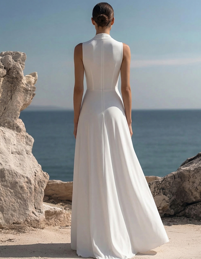 Chiffon V-neck Maxi Dress