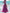 Fuchsia High-Neck Tiered Ruffle Chiffon Maxi Dress