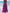 Fuchsia High-Neck Tiered Ruffle Chiffon Maxi Dress