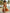 Orange Tropical Plant Print V-neck Chiffon Maxi Dress