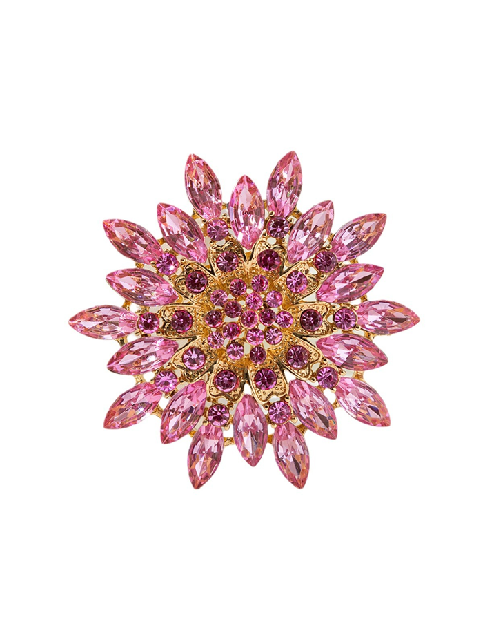 Sunflower Crystal Brooch