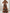 Brown Printed Chiffon V-Neck Empire-Waist Maxi Dress