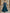 Blue V-Neck Mesh Puff Sleeves With Satin Trim Maxi Dress