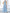 Sky Blue One-Shoulder High-Neck Ruched Chiffon Maxi Dress