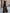 Pure Black Chiffon Round Neck Sleeveless Fitted Waist Slit Maxi Dress