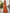 Vibrant Orange Chiffon Round-neck Sleeveless Fitted Waist Maxi Dress