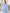 Sky Blue Chiffon Shawl Sleeves With Sequined Waist Maxi Dress