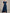 Navy Blue Beaded V-Neck High-Low Chiffon Maxi Dress