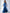 Blue Polka Dot Tulle Off Shoulder Design Maxi Dress