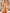 Light Orange One Shoulder 3D Floral Chiffon Slit Maxi Dress