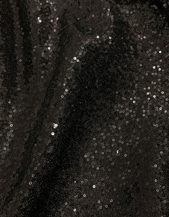 Black Asymmetrical Off-the-shoulder Mesh Long-sleeved Sequined Maxi Dress