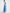 Sky-blue Sleeveless V-neck Wrap-style Organza Maxi Dress