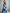 Blue And White Floral Print Chiffon Maxi Dress