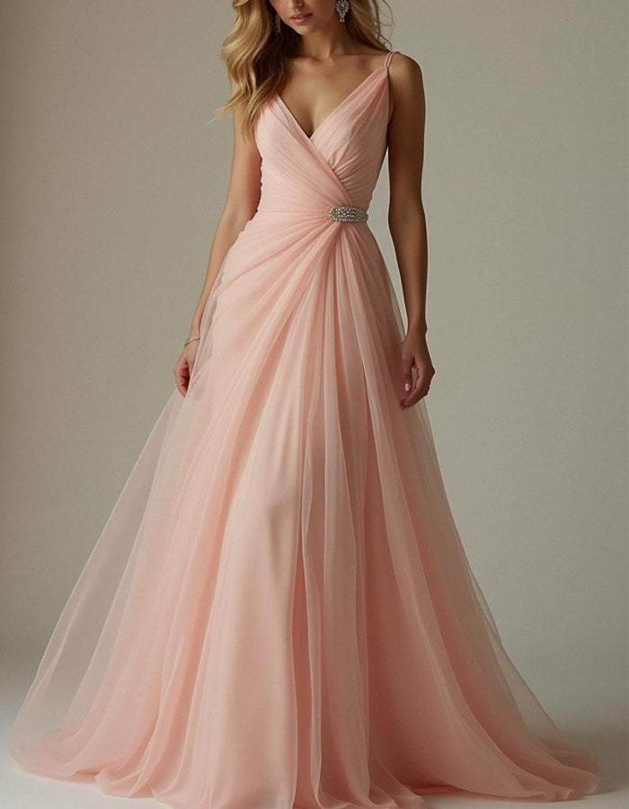 Pink Multi Layered Chiffon Camisole Maxi Dress – Alizua