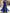 Royal Blue Pleated Chiffon One Shoulder Ruffle Maxi Dress