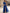 Royal Blue Pleated Chiffon One Shoulder Ruffle Maxi Dress