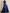 Navy Blue Lace V-neck Satin Maxi Dress