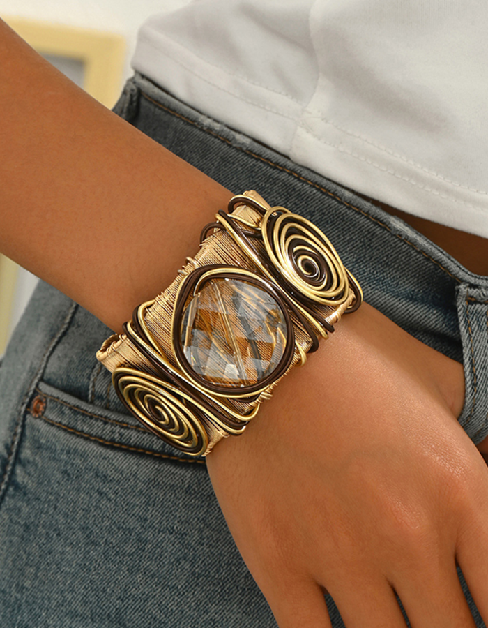 Vintage Multi-layer Wound Circular Thread Opening Bracelet