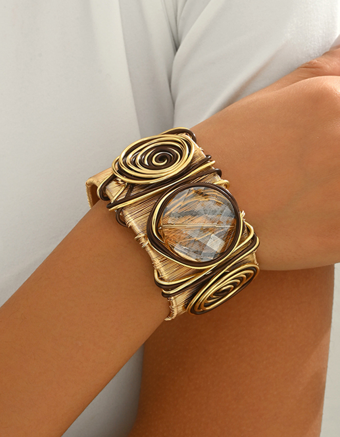 Vintage Multi-layer Wound Circular Thread Opening Bracelet
