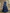 Deep Dark Blue Mesh Embroidered Sequined Satin Layered Maxi Dress