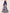 Cowl Neck Puff Sleeve Belted 3D Flower Leaf Print Chiffon Maxi Dress