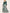 Cowl Neck Puff Sleeve Belted 3D Flower Leaf Print Chiffon Maxi Dress