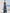 Dark Blue Background With Magnolia Print Single Shoulder Maxi Dress