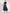 Dark Blue Satin Off Shoulder Midi Dress