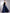 Black Velvet With Deep Navy Blue Satin Shoulder Strap Maxi Dress