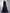 Black Velvet With Deep Navy Blue Satin Shoulder Strap Maxi Dress