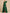 Green Satin One Shoulder Bow Belt Cinched Waist Maxi Dress