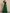 Green Satin One Shoulder Bow Belt Cinched Waist Maxi Dress