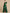 Green Satin One Shoulder Bow Belt Cinched Waist Maxi Dress