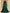 Green Satin Long Sleeved Maxi Dress