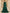 Green Satin Long Sleeved Maxi Dress