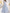 Light Blue V‑Neck Elbow‑Length Lace Satin A‑Line Maxi Dress